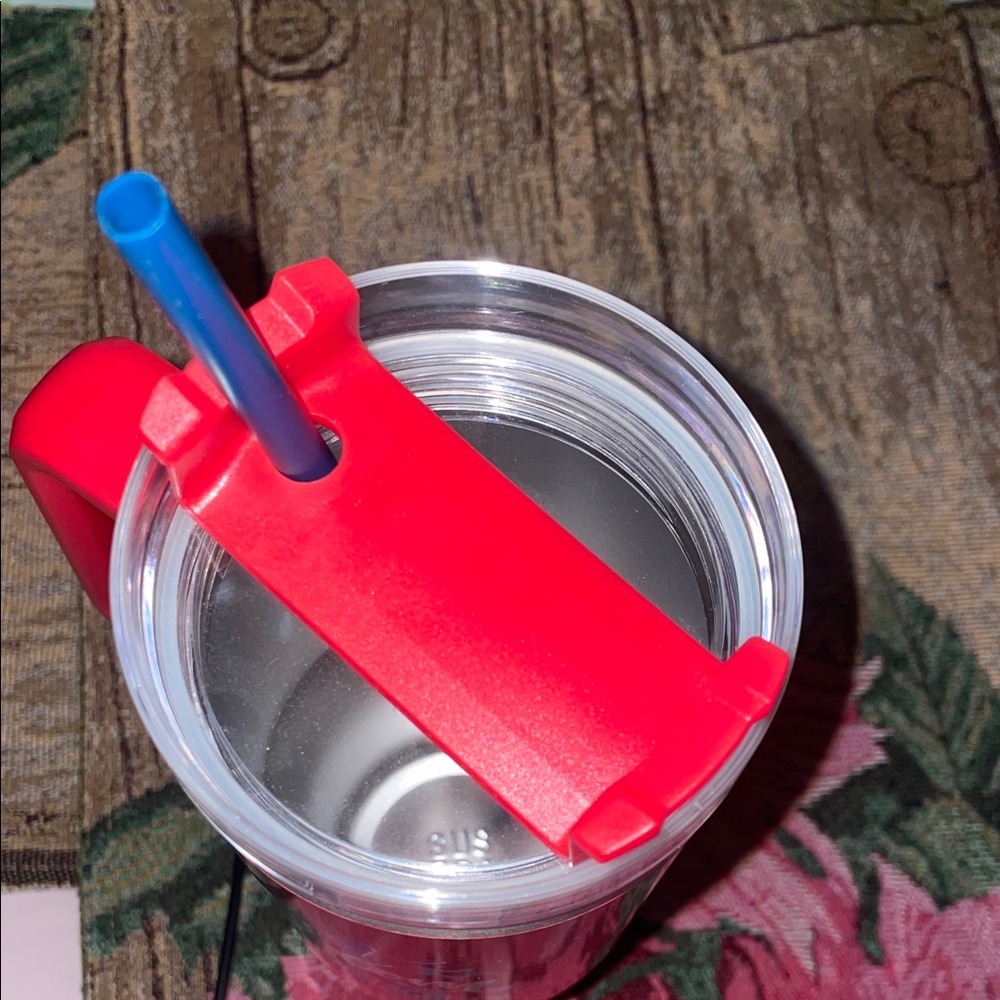“Let Freedom Ring” Red Insulated Travel Mug with Handle - Picture 5 of 6
